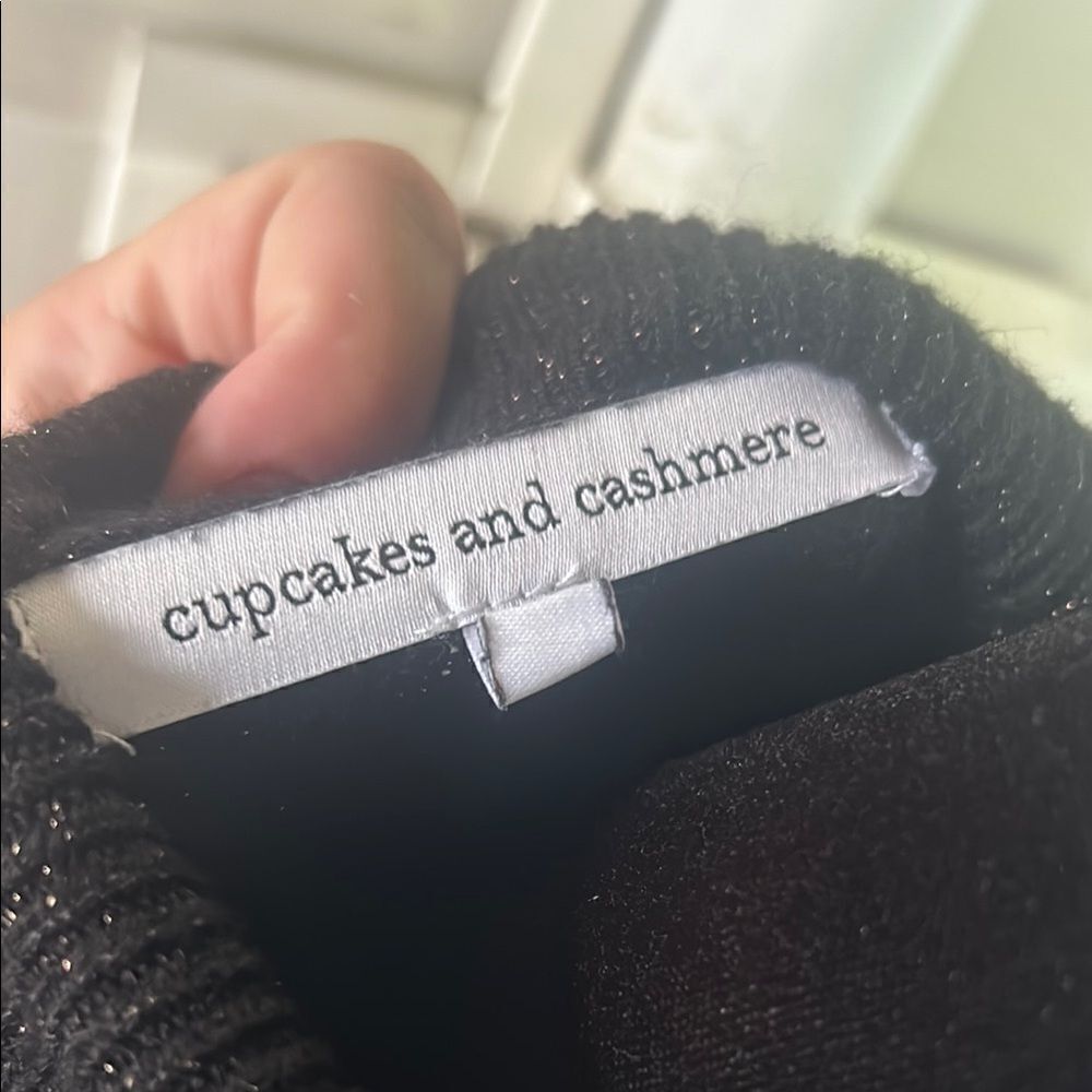 Cupcakes & Cashmere Black and White Turtleneck Sweater E - Picture 2 of 6